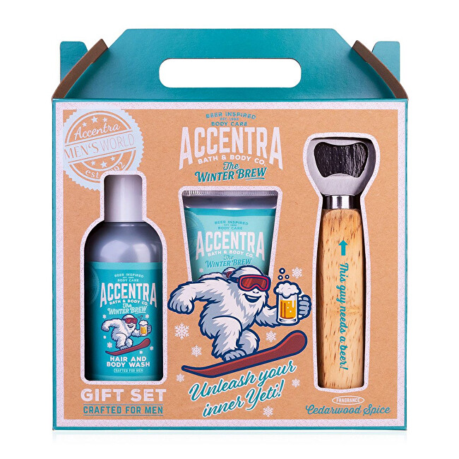 Accentra Men`s Collection Winter Edition - D&aacute;rkov&aacute; sada koupelov&eacute; p&eacute;če s otv&iacute;r&aacute;kem Vonios ir du&scaron;o priemonė Vyrams