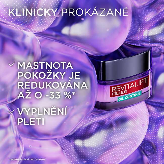 L'Or&eacute;al Paris Skin cream for oily skin Revitalift Filler Oil Control (Cream) 50 ml 50ml vietinės priežiūros priemonė