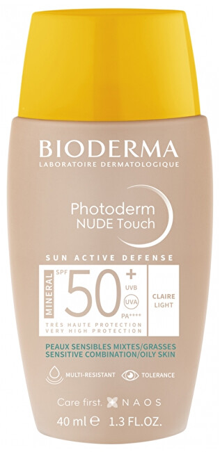 BIODERMA Toned fluid for mixed to oily skin Photoderm Nude Touch Mineral SPF 50+ (Fluid) 40 ml Light Moterims