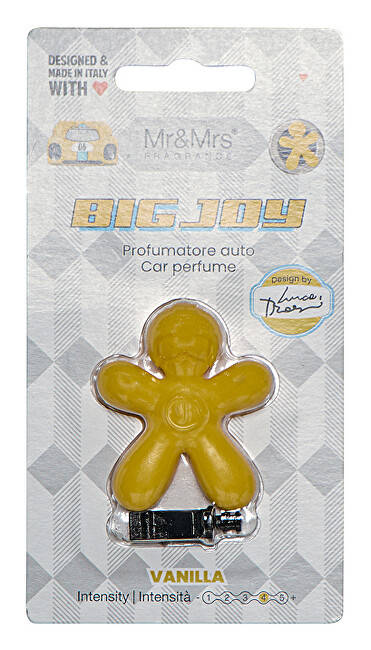 Mr&Mrs Fragrance Big Joy Vanilla Yellow - vůně do auta automobilio gaiviklis