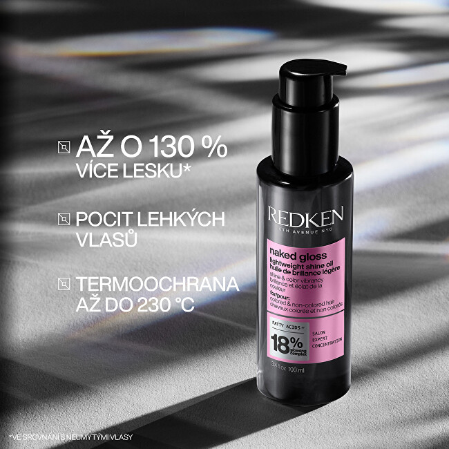 Redken Naked Gloss Lightweight Shine Oil 100 ml 100ml atstatomoji plaukų priežiūros priemonė