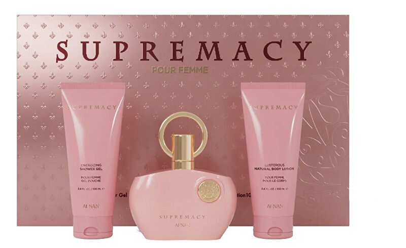 Afnan Supremacy Pink - EDP 100 ml + sprchov&yacute; gel 100 ml + tělov&eacute; ml&eacute;ko 100 ml 100ml Moterims
