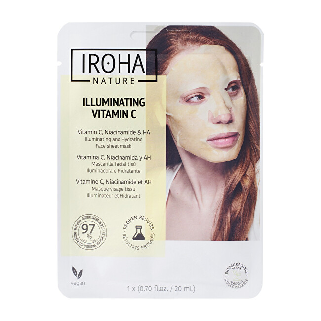 Iroha Brightening Tissue Face Mask Drėkinamasis veido kremas Moterims