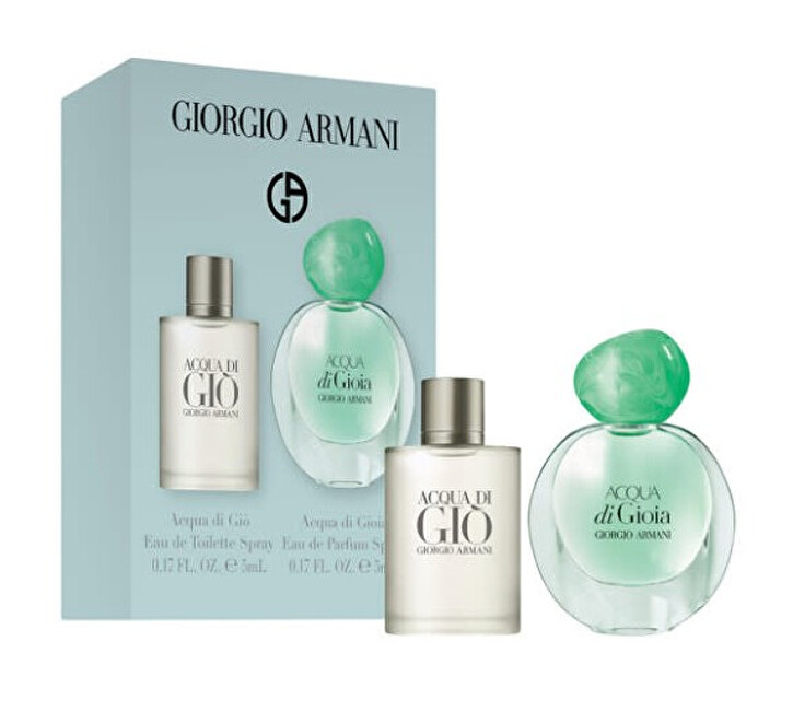 Giorgio Armani Giorgio Armani Set - Acqua Di Gio - EDT 5 ml + Acqua Di Gioia - EDP 5 ml 5ml kvepalų mėginukas Unisex Giorgio Armani Giorgio Armani Set - Acqua Di Gio - EDT 5 ml + Acqua Di Gioia - EDP 5 ml 5ml kvepalų mėginukas Unisex