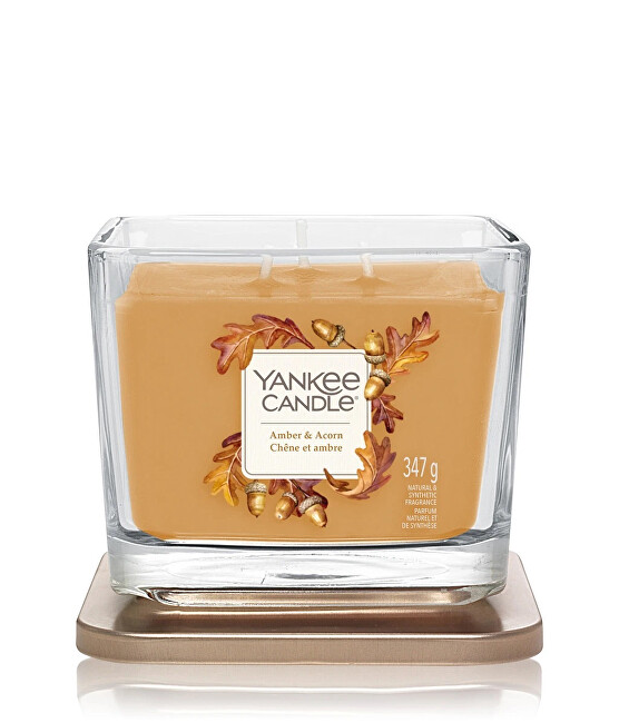 Yankee Candle Aroma candle small square Elevation Amber & Acorn 96 g Kvepalai Unisex