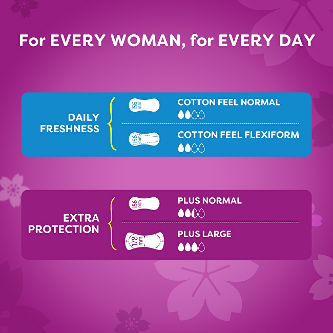 Carefree Plus Large Panty Liners 64 ks Intymios higienos priemonė