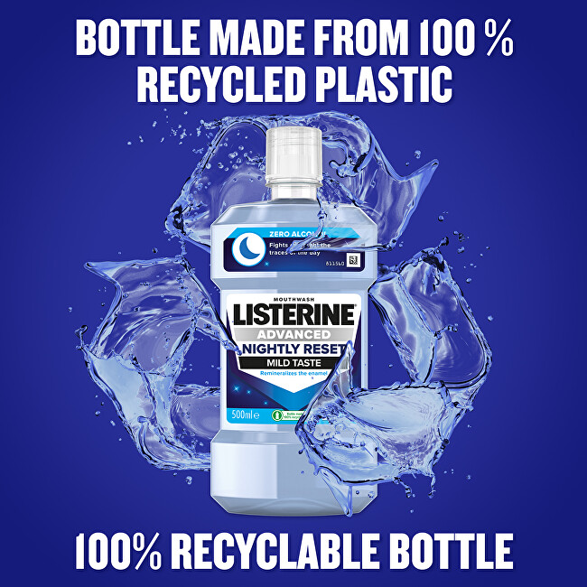 Listerine Advanced Nightly Reset Mild Taste Mouthwash 500ml dantų skalavimo skystis