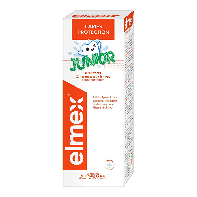 Elmex Junior mouthwash 400 ml 400ml Dantų emalį stiprinanti priemonė