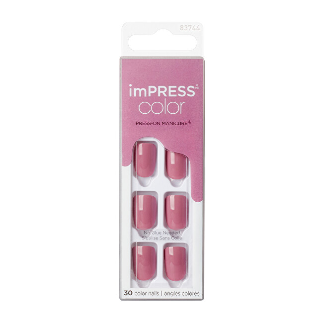 Kiss Self-adhesive nails imPRESS Color Petal Pink 30 pcs priemonė nagams