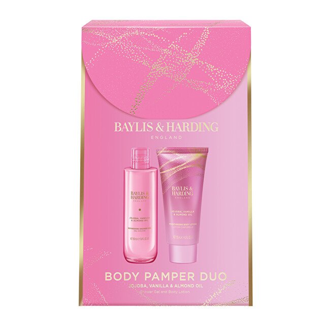Baylis & Harding Gift set of duo products Jojoba, Vanilla & Almond Oil 2 pcs Vonios ir du&scaron;o priemonė Moterims