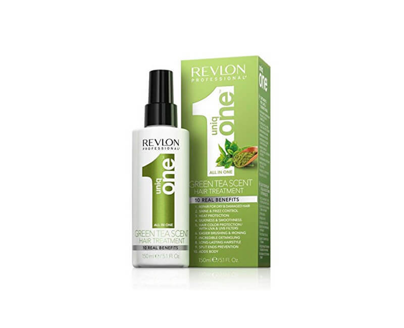 Revlon Professional Rinse-free care spray with green tea Uniq One Green Tea (All In One Hair Treatment ) 150 ml 150ml nenuplaunama plaukų priežiūros priemonė