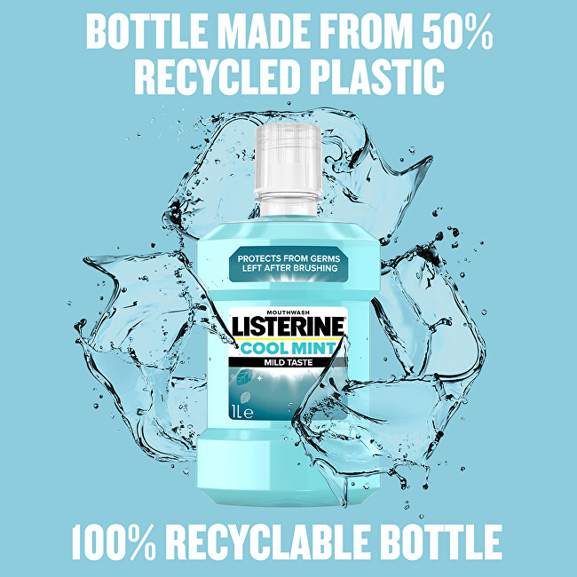 Listerine Alcohol Free Mouthwash Zero - Coolmint Mild Taste 1000ml Dantų emalį stiprinanti priemonė