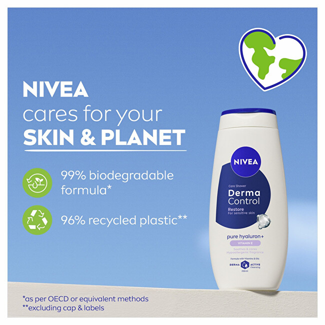 Nivea Shower gel for sensitive skin Derma Control Restore (Care Shower) 250ml Moterims