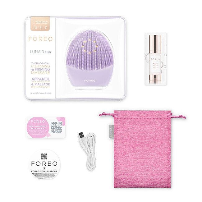 Foreo LUNA™ 3 Plus Thermo facial cleanser and microcurrent toning device Sensitive Skin makiažo valiklis