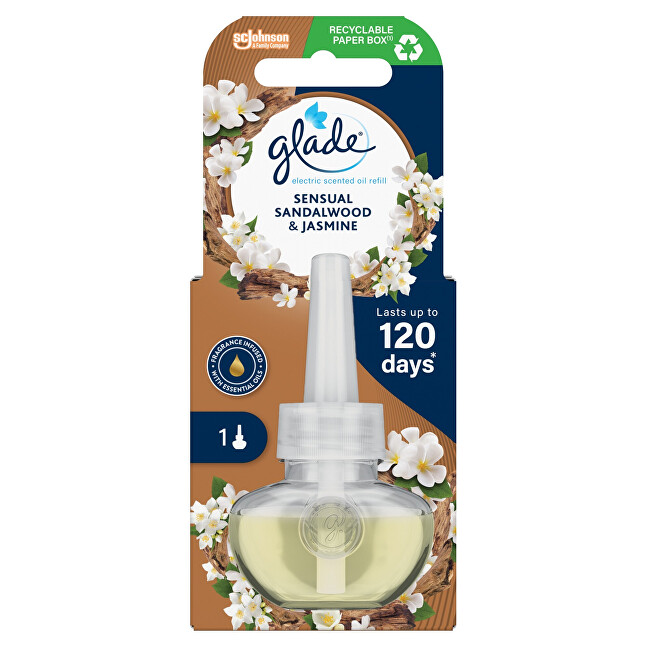 Glade Electric air freshener refill Sensual Sandalwood & Jasmine 20 ml 20ml elektrinis kvapų difuzorius