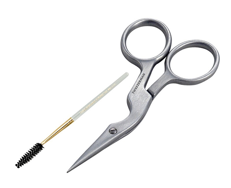 Tweezerman Brow Shaping Scissors & Brush Stainless Steel aksesuaras