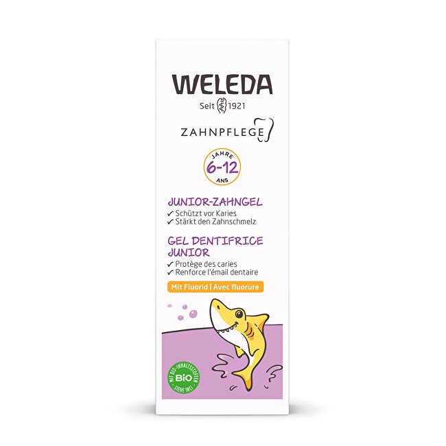 Weleda Junior fluoride dental gel 50 ml 50ml Dantų emalį stiprinanti priemonė