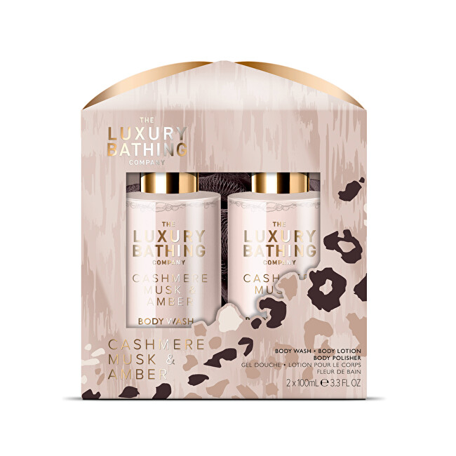 Grace Cole Cashmere, Musk & Amber Body Care Gift Set 3 pcs Vonios ir du&scaron;o priemonė Moterims