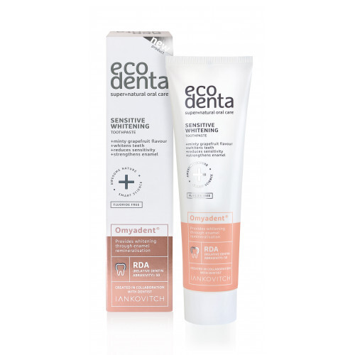 Ecodenta Toothpaste for sensitive teeth with whitening effect ( Sensitiv e Whitening Toothpaste) 100 ml 100ml jautrių dantų priežiūros priemonė
