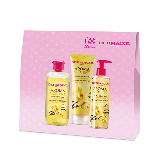 Dermacol Aroma Moment Vanilla Set - D&aacute;rkov&aacute; sada Vonios ir du&scaron;o priemonė Moterims