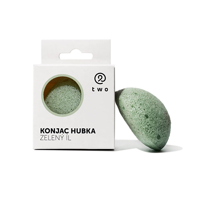 two cosmetics Konjac sponge with green clay Moterims