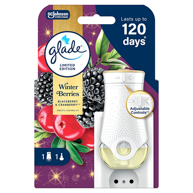 Glade Electric air freshener + refill Winter Berries 20 ml 20ml elektrinis kvapų difuzorius