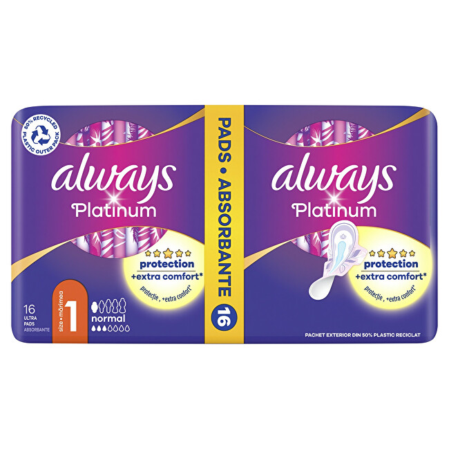 Always Ultra Platinum Normal Duo sanitary napkins 16 pcs Moterims