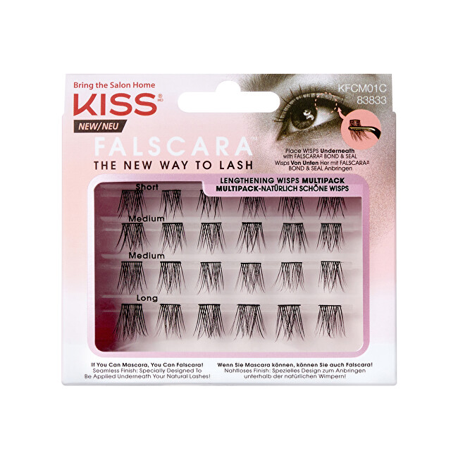 Kiss Falscara Lash adhesive eyelashes Wisp Multi 01 dirbtinės blakstienos