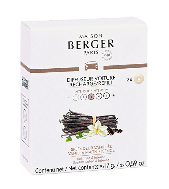 Maison Berger Paris Car diffuser refill Vanilla Magnificence (Car Diffuser Recharge/Refill) 2 pcs Unisex Maison Berger Paris Car diffuser refill Vanilla Magnificence (Car Diffuser Recharge/Refill) 2 pcs Unisex