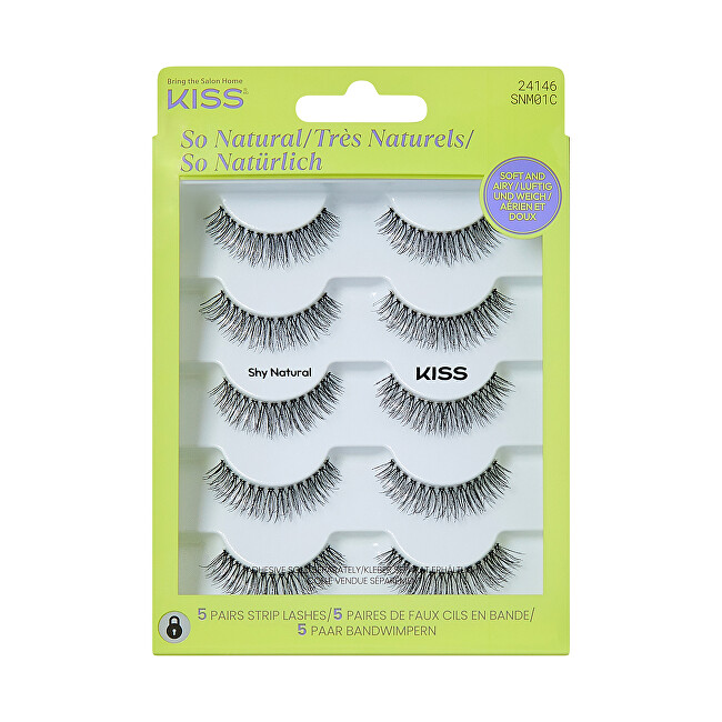 Kiss False eyelashes So Natural 01 blakstienų tu&scaron;as