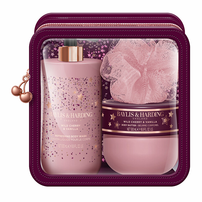 Baylis & Harding Wild Cherry & Vanilla Body Care Gift Set in a Bag 3 pcs Vonios ir du&scaron;o priemonė Moterims