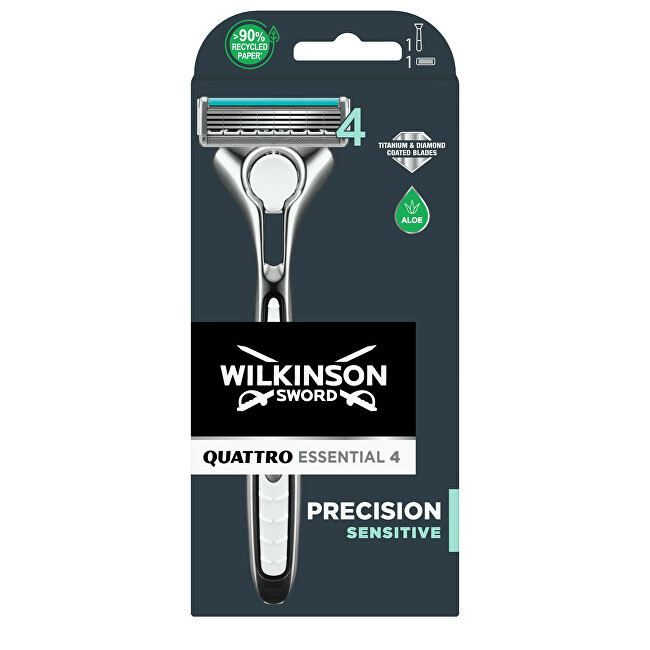 Wilkinson Sword Shaver for men Quattro Essential Precision Sensitiv e Vyrams