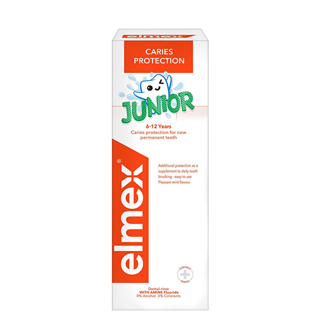 Elmex Junior mouthwash 400 ml 400ml Dantų emalį stiprinanti priemonė
