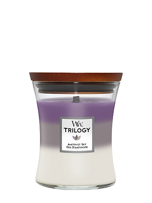 WoodWick Scented medium candle Trilogy Amethyst Sky 275 g Unisex