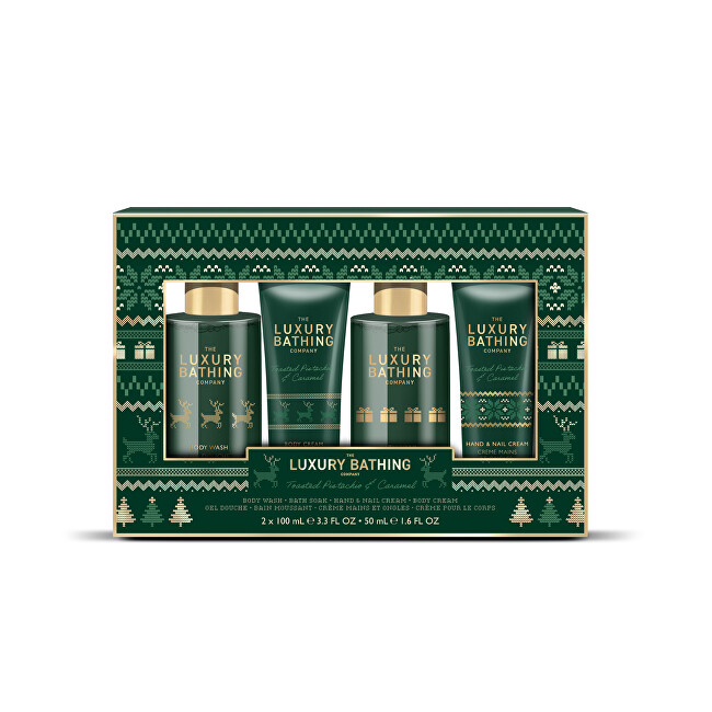 Grace Cole Pistachio & Caramel Body Care Gift Set 4 pcs Vonios ir du&scaron;o priemonė Moterims