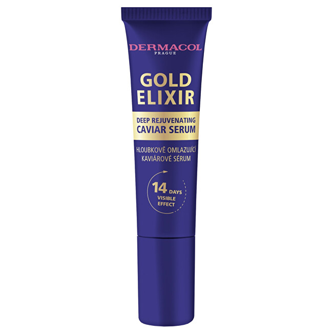 Dermacol Gold Elixir Deep Rejuvenating Caviar Serum Odos serumas Veido serumas Moterims