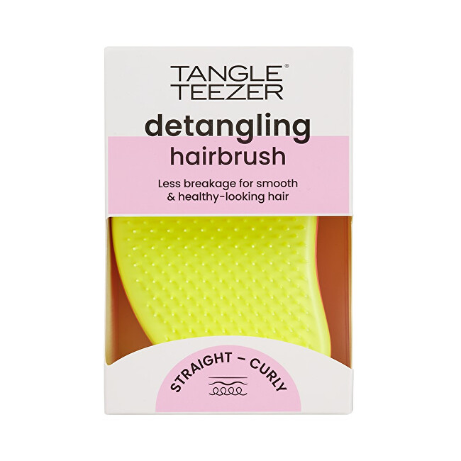 Tangle Teezer Hairbrush Original Salmon Pink Hyper Yellow plaukų formavimo prietaisas