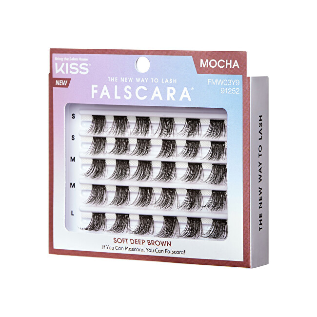 Kiss Falscara Multi Wisps (Mocha) 24 pcs. dirbtinės blakstienos