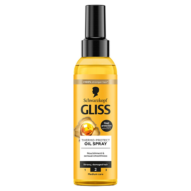Gliss Kur Oil essence Thermo-Protect Oil Spray Apsauga nuo kar&scaron;čio plaukams Moterims