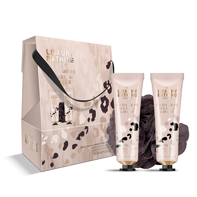 Grace Cole Cashmere Gift Set ( Ka&scaron;m&iacute;r, Mo&scaron;us & Ambra ) - D&aacute;rkov&aacute; sada tělov&eacute; p&eacute;če ( 3 ks ) Vonios ir du&scaron;o priemonė Moterims