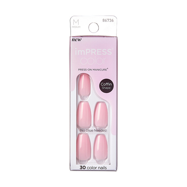Kiss Self-adhesive nails imPRESS Color MC Pink Dream 30 pcs Moterims