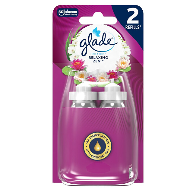 Glade Set of refills for the Sense & Spray Relaxing Zen air freshener 2 x 18 ml 18ml namų kvapas