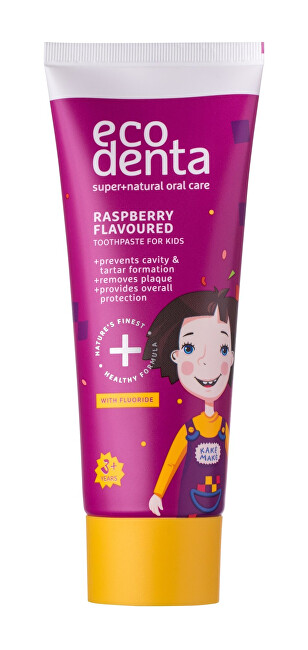 Ecodenta Toothpaste with raspberry flavor for children Super + Natura l Oral Care Raspberry Flavored (Toothpa 75ml Vaikams
