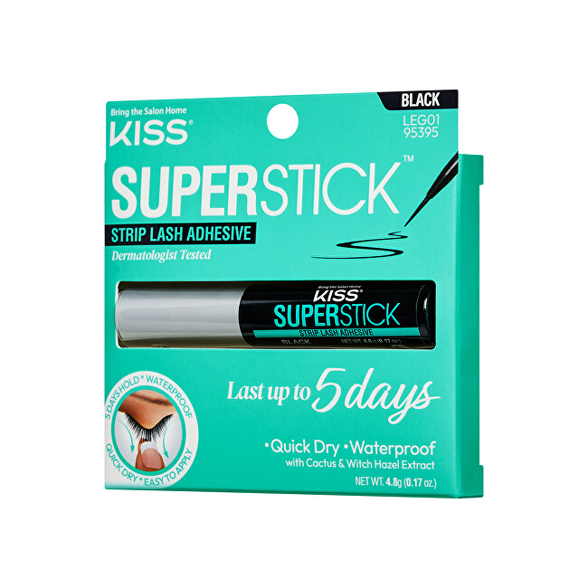 Kiss Super Stick 5-Day Extended Wear (Strip Lash Adhesive) 4.8 g Black dirbtinės blakstienos