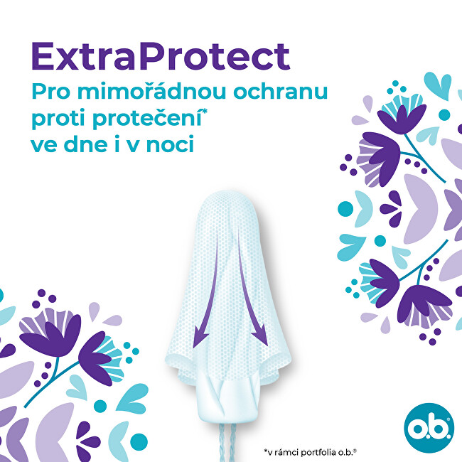o.b. Extra Protect Super Plus tampons 16 pcs Intymios higienos priemonė
