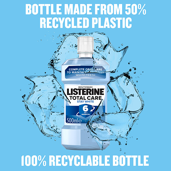 Listerine Mouthwash with whitening effect Total Care Stay White 250ml Dantų emalį stiprinanti priemonė