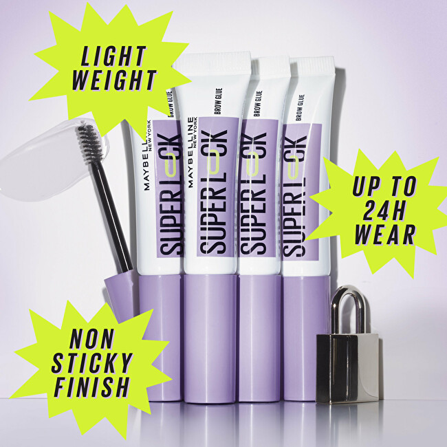 Maybelline Super Lock Eyebrow Fixing Gel (Brow Glue) 8 g antakių kosmetika