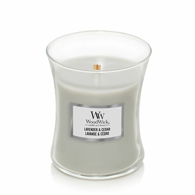WoodWick Scented candle vase medium Lavender & Cedar 275 g Unisex