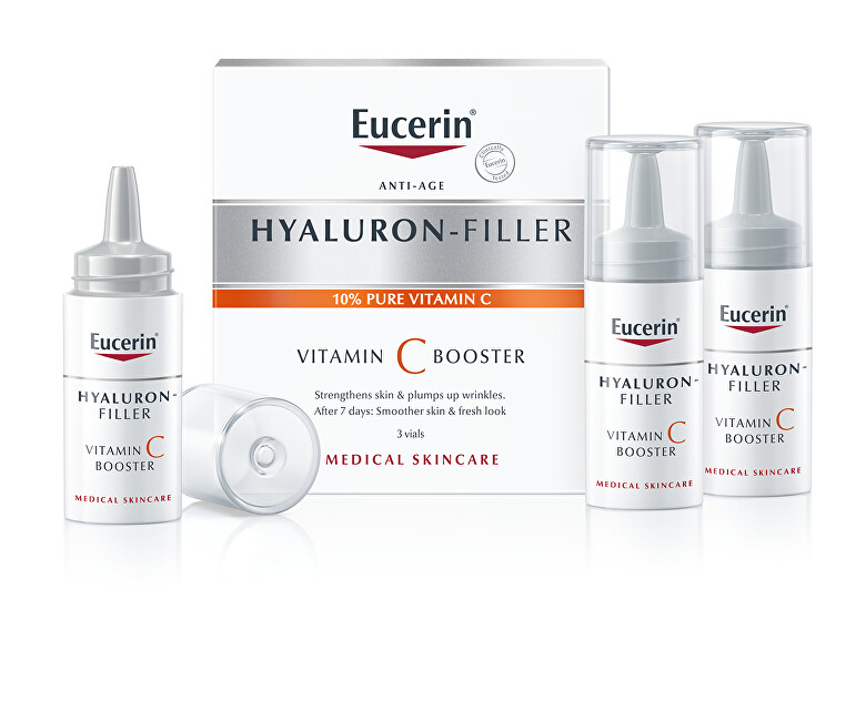 Eucerin Hyaluron-Filler Anti-Wrinkle Serum (Vitamin C Booster) 8ml vietinės priežiūros priemonė