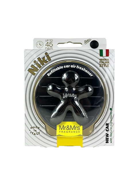 Mr&Mrs Fragrance Niki Big Titanium Chrome New Car - vůně do auta automobilio gaiviklis